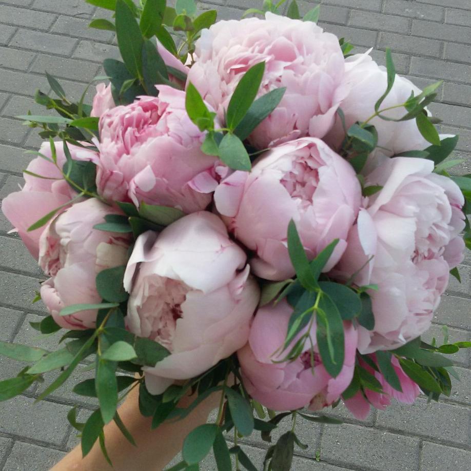 картинка Свадебный букет из розовых пионов от магазина daflor