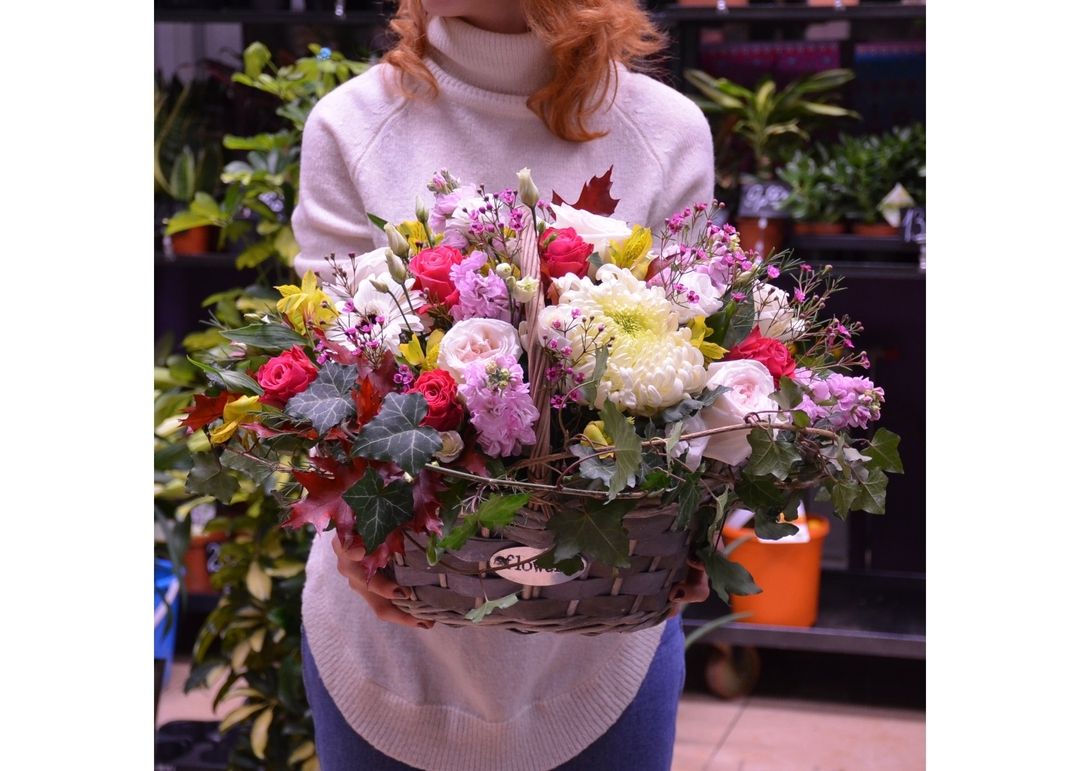 картинка Корзина с цветами К174 от магазина daflor