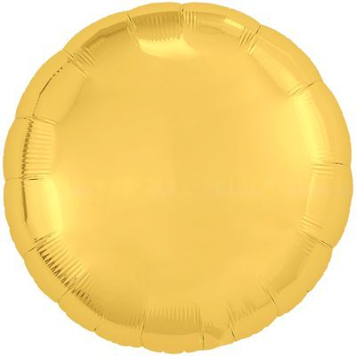 картинка Воздушный шар в форме круга, золотой Ш21 от магазина daflor