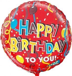 картинка Воздушный шар  "С днем рождения" Ш90 от магазина daflor