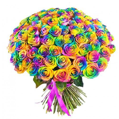 картинка Букет из Радужных роз от магазина daflor
