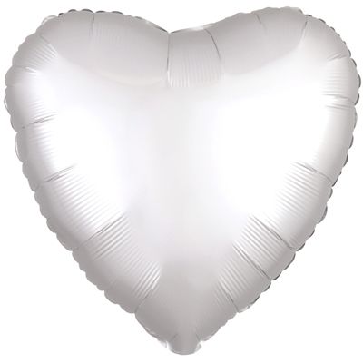 картинка Воздушный шар в форме сердца, белый Ш41 от магазина daflor