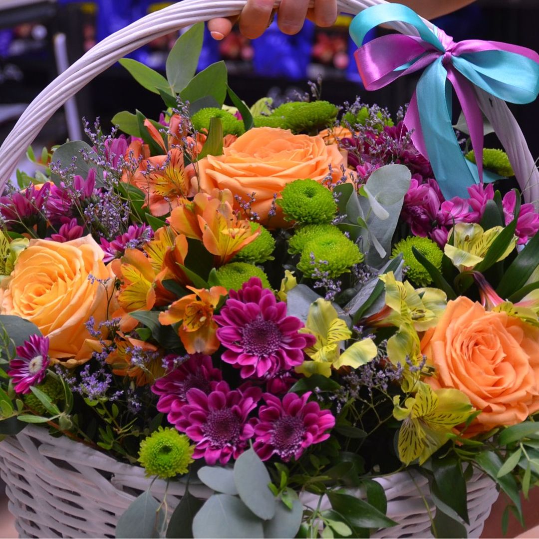 картинка Корзина с цветами К152 от магазина daflor