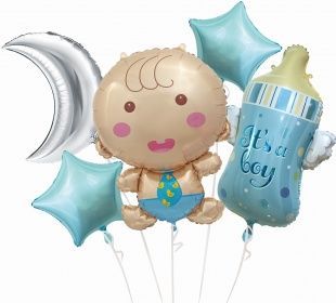 картинка Набор шаров "С рождением малыша" для мальчика Ш82 от магазина daflor