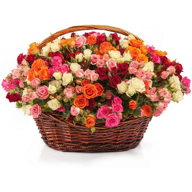 картинка Корзина с цветами К102 от магазина daflor