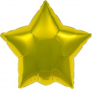 картинка Воздушный шар в форме звезды, золотой Ш36 от магазина daflor