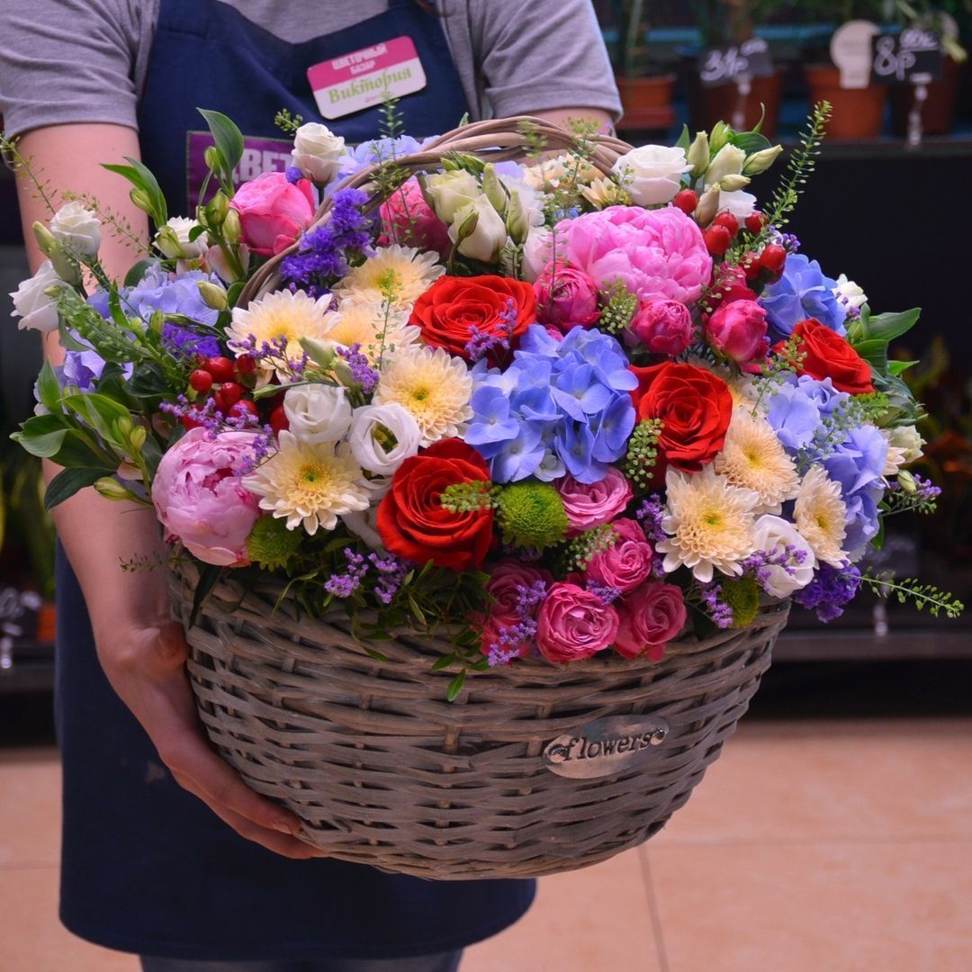 картинка Корзина с цветами К164 от магазина daflor