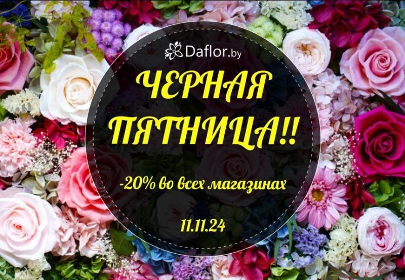 Черная Пятница в Daflor Скидка – 20% на Всё в магазине!