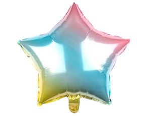 картинка Воздушный шар в форме звезды, радуга Ш44 от магазина daflor