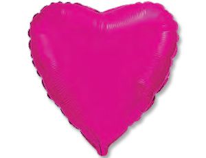картинка Воздушный шар в форме сердца, фуксия Ш26 от магазина daflor