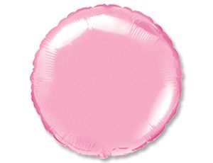 картинка Воздушный шар в форме круга, розовый Ш24 от магазина daflor