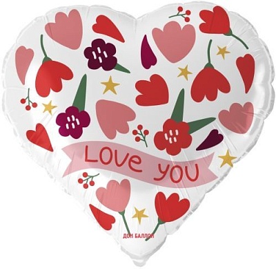Воздушный шар "Love you" Ш153