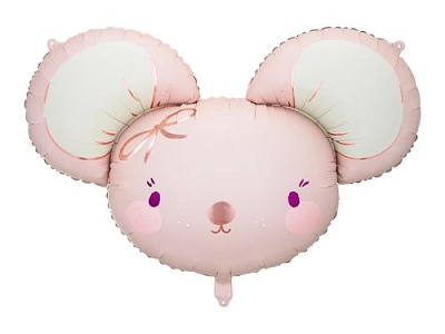 Фольгированный шар-фигура "Мышка", розовый Ш373