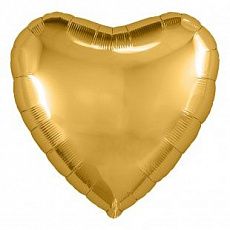 Воздушный шар в форме сердца, золото Ш121