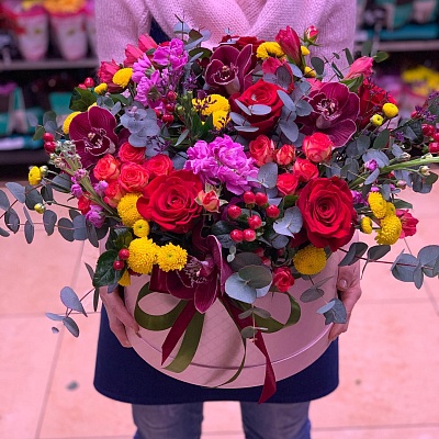 Коробка с цветами К227