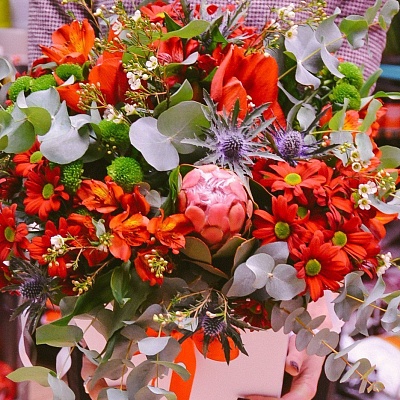 Коробка с цветами К146