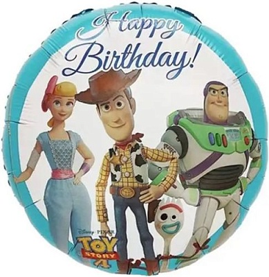 Воздушный шар История игрушек "Happy Birthday" Ш216