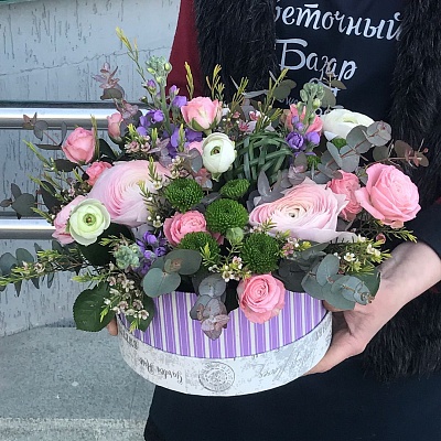 Коробка с цветами К148