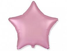 Воздушный шар в форме звезды, розовый сатин Ш141