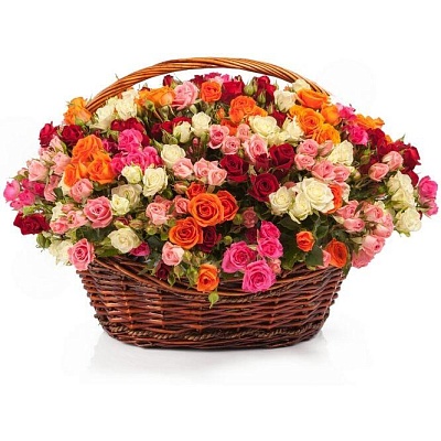 Корзина с цветами К102
