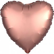 Воздушный шар в форме сердца, розовое золото Ш42