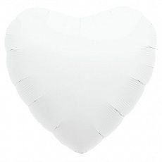 Воздушный шар в форме сердца, белый  Ш122
