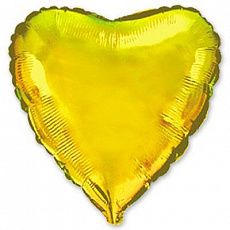 Воздушный шар в форме сердца, золотой Ш28