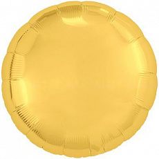 Воздушный шар в форме круга, золотой Ш21