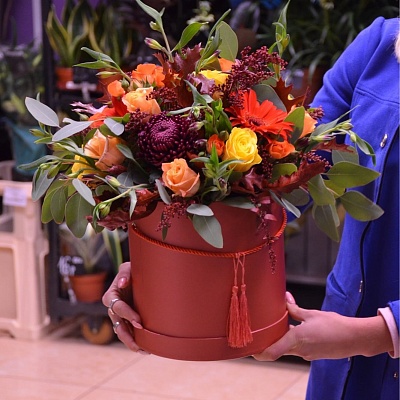 Коробка с цветами К167