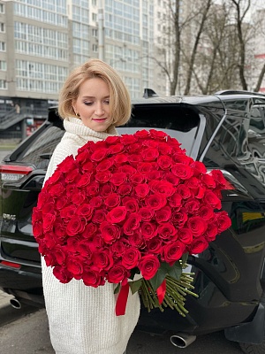 Красные розы 70см (Эквадор)