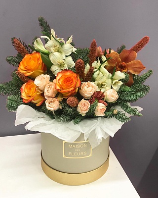Коробка с цветами К287