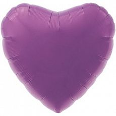 Воздушный шар в форме сердца, фиолетовый Ш40