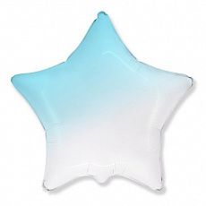 Воздушный шар в форме звезды, голубой градиент Ш34