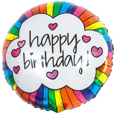 Воздушный шар "Happy Birthday" Ш228