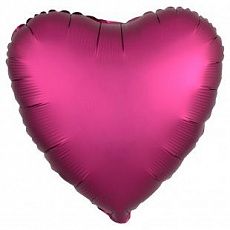 Воздушный шар в форме сердца, малиновый Ш20