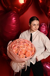 Моно с пионовидной розой, 25 шт