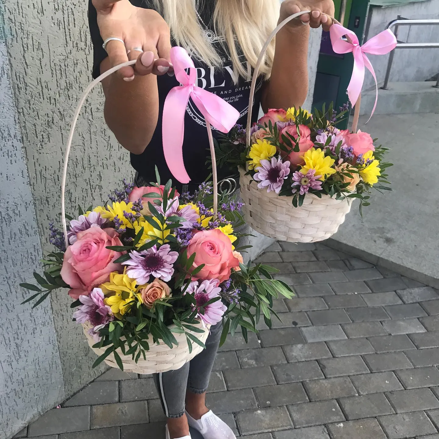 картинка Корзина с цветами К163 от магазина daflor