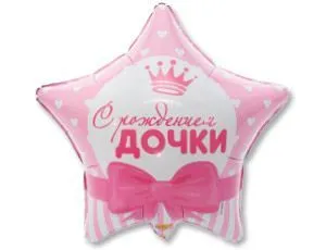 Воздушный шар "С рождением дочки" Ш77
