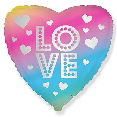 Воздушный шар в форме сердца "LOVE" Ш76