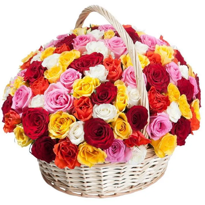 картинка Корзина с цветами К100 от магазина daflor