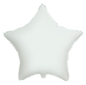 Воздушный шар в форме звезды, белый Ш43