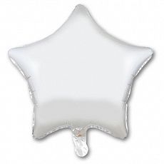Воздушный шар в форме звезды, белый Ш140